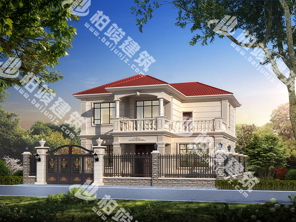 二层农村自建房设计图，带私家庭院，童话般的乡村墅居