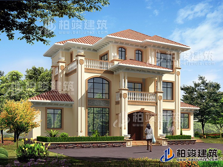 郴州小卖部老板自建别墅设计图纸及效果图大全，全村的豪华别墅。