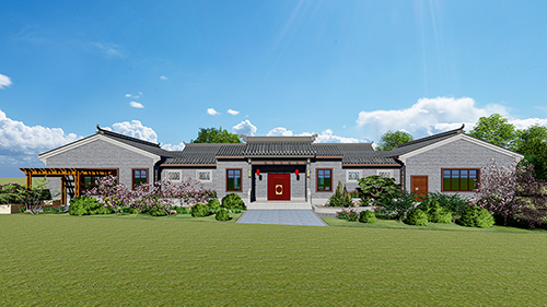 中式风格四合院，定制别墅最适合你的别墅。