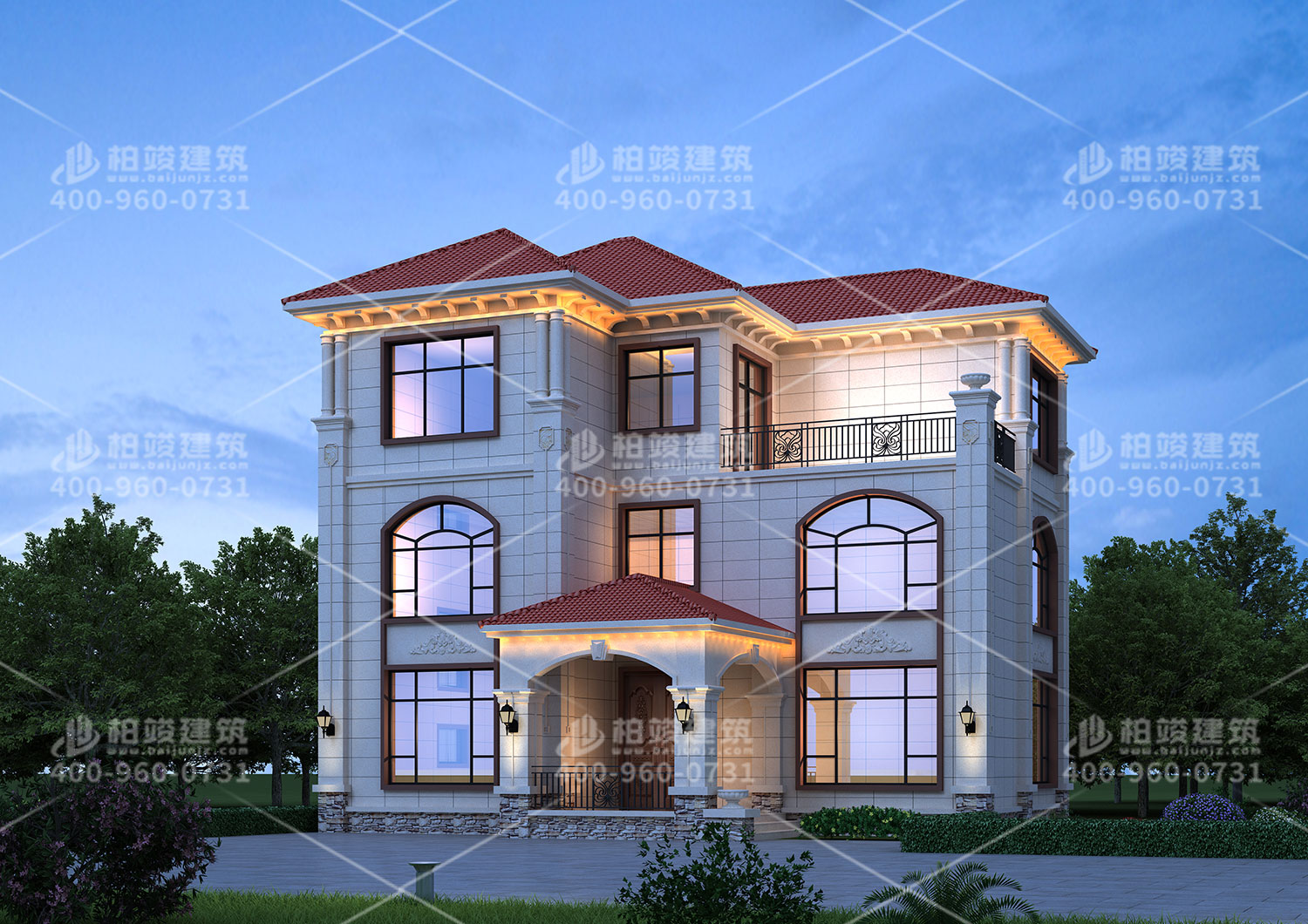 双拼别墅设计图，两兄弟住的近感情更好。