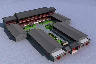 乡村四合院设计图，金牌设计师湖南柏竣建筑红杏app。