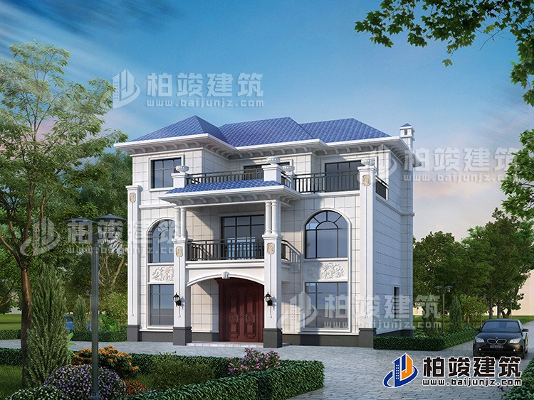 三层欧式豪华别墅设计方案图，造价34万。